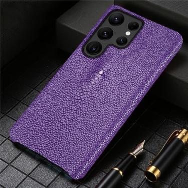 Imagem de Capa de telefone de couro para samsung galaxy s 24 s24 s23 ultra s21 fe s22 plus nota 20 10 a55 a54 5g a53 capa traseira, roxo, para nota 10 plus