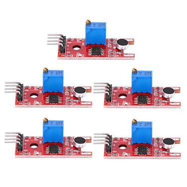 Imagem de Tyenaza 5pcs módulo de sensor de som, módulo de detecção de sensor de microfone de som ultra pequeno amplificador de microfone profissional ic KY-038