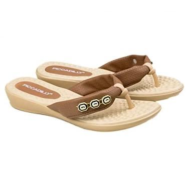Imagem de Chinelo Fem Piccadilly Rasteira Camila Terracota 500325-7 Tamanho:36;Cor:Marrom