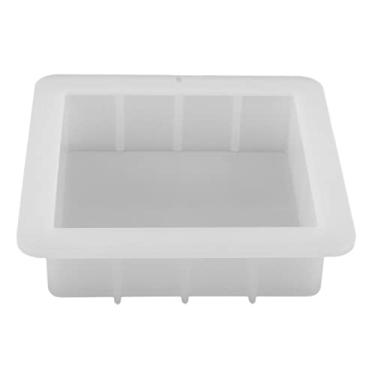 Imagem de Sabonete quadrado de silicone – 2 unidades de molde de sabão feito à mão, ferramenta para assar bolos – cor aleatória – Forno, micro-ondas, freezer, lava-louças – Ideal para chocolate, fondant, pão,