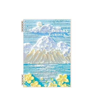 Imagem de Joucien B5 Caderno de folhas soltas destacáveis, não irritantes, capa rígida, ultra grosso, Havaí (Horizontal/55/60 folhas)