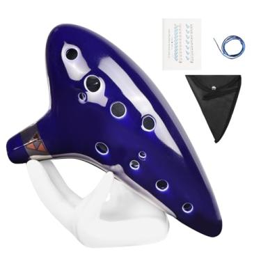 Imagem de Mr.Power 12 Furos Ocarina Alto C Flauta Occarina Torneiras Azul Cerâmica/Argila Stl Orcarina Inspirado no Tempo com Bolsa e Livro de Músicas, Compatível para Iniciantes, Fãs de Zelda, Instrumentos