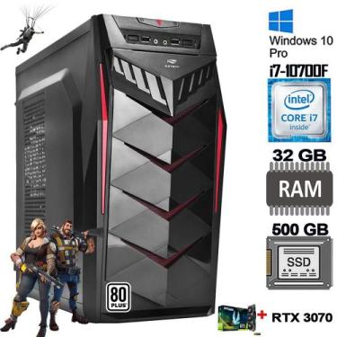 Imagem de Computador Gamer Core I7-10700F, SSD 500GB M2 + HD 2TB, RAM 32GB,  H51
