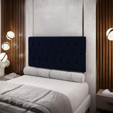 Imagem de Painel Centaurus 140 Veludo Aradecor, Azul Marinho, CASAL PADRãO