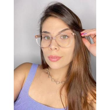 Imagem de Armação Óculos Grau Feminino Gatinho Giulia Rose - Palas Eyewear