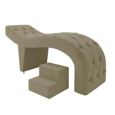 Imagem de Maca de Estética para Massagem Cílios Fixa Lash Estofada com Escada Ve