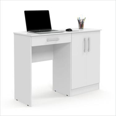 Imagem de Mesa de Computador Escrivaninha Com Organizador Space Branco - Patrima
