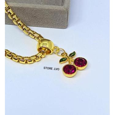 Imagem de Colar Feminino Corrente Elo Grossa Veneziana Folheado Ouro Verniz Ital