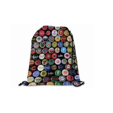 Imagem de Mochila Saco Personalizada Esporte Tampinhas de Cerveja - Deluzz