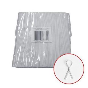 Imagem de Amarrilho Lacre Fecho Plástico de Arame Branco 9cm. C/ 40.000 Un. - TA
