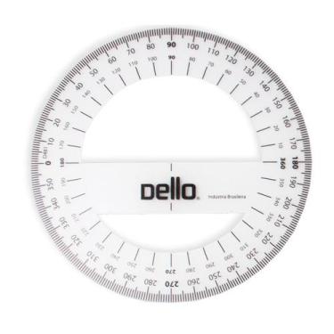 Imagem de Transferidor de polipropileno, flexivel, de 360º kit c/5 - brw