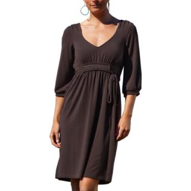 Imagem de CARVE Vestido feminino de inverno Paris (café, médio)