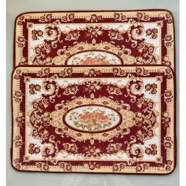 Imagem de Kit 2 Tapete Estampado Indiano Antiderrapante 40x60 Kasilar - Kasilar 