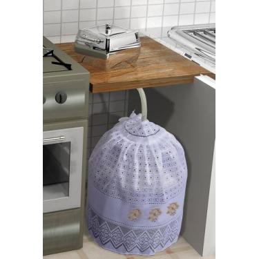 Imagem de Capa De Renda Branca Para Botijão De Gás - Enxovais Anna Maria