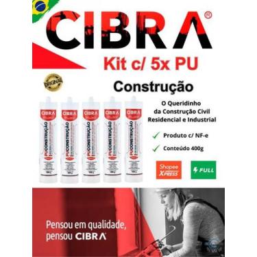 Imagem de Cola Pu Construção Selante De Poliuretano CibraFlex 400g Branco Cx c/ 