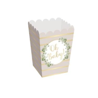 Imagem de Caixa Pipoca - Festa OH Baby Boy - 10 unidades - Cromus - Rizzo - Crom