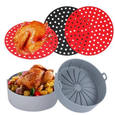 Imagem de Kit de Forma e Tapete Protetor de Air Fryer 2 Unidades Silicone - Form