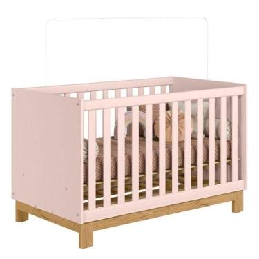 Imagem de Berço Americano Mini Cama Slim Rosa Acetinado - Qmovi