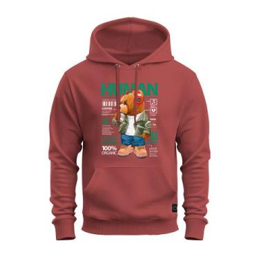 Imagem de Moletom Canguru Com Capuz Varias Cores Humam - Nexstar, Bordô, P