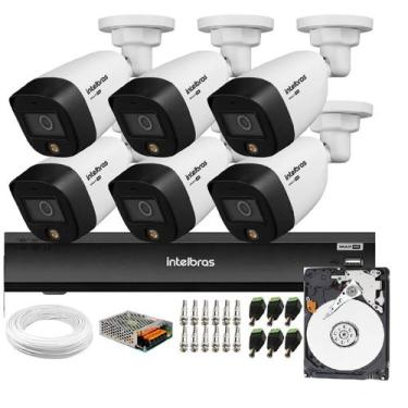 Imagem de Kit 6 Câmeras  Segurança VHD 1220 B Full Color Full HD 1080p + Gravado