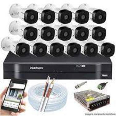 Imagem de Kit Intelbras 16 Câmeras HD 720p VHC 1120 B + DVR Mhdx 1216 16 Canais 