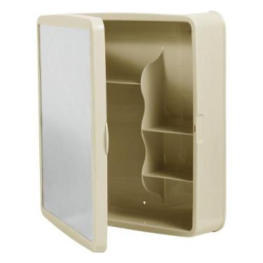 Imagem de Armário Para Banheiro De Plástico Bege Sintex