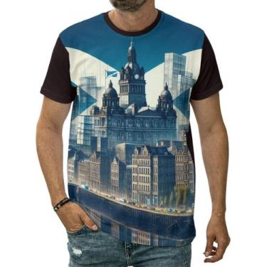 Imagem de Camiseta Bandeira Da Escócia Arquitetura De Glasgow País - Darkwood, 1