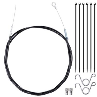 Imagem de Kit de cabo de acelerador universal de 228.6 cm compatível com motor Manco Go Cart 8HP ATV Buggy com freio retorno acelerador pedal molas