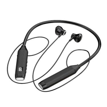 Imagem de Super potência sem fio fones de ouvido bluetooth neckband magnético display led esportes fone estéreo com microfone