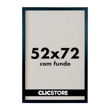 Imagem de Moldura Quadro 52x72 cm para Quebra Cabeça Grow Puzzle 1000 peças Quadro s/Vidro para Decoração Parede Sala Escritório (Preto)