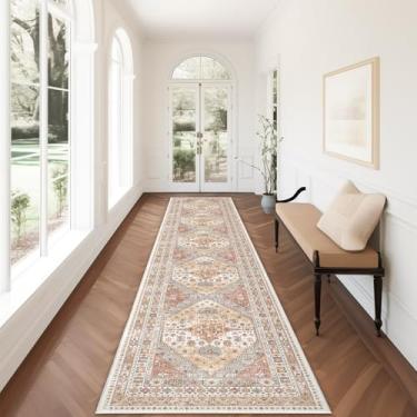 Imagem de Tapete-passadeira 0,7 x 3,6 m zesthome Lavável, tapete de entrada resistente a manchas, tapete ultrafino, antiderrapante para entrada, cozinha, lavanderia, corredor interno (laranja, 0,7 x 3,6 m)