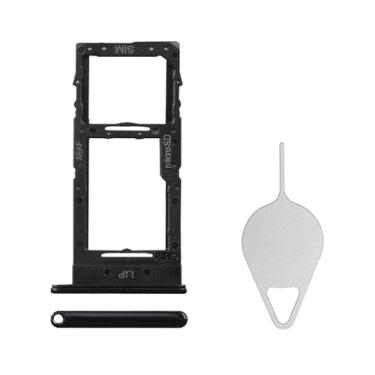 Imagem de BESJMYT Substituição para bandeja de cartão SIM Samsung Galaxy A51 5G (versão SIM único) Cubo prisma preto suporte slot bandeja cartão adaptador com ejetor de agulha para A51 5G SM-A516U SM-A516U1