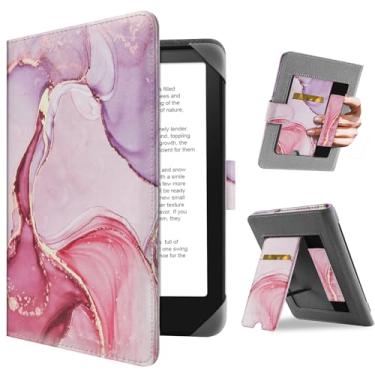 Imagem de HoYiXi Capa universal para Kindle Paperwhite/Colorsoft 2024 de 7,8 polegadas, compatível com 17.3 cm Paperwhite Kobo Clara HD/Kobo Clara 2E eReader, capa protetora com suporte dobrável, bolso