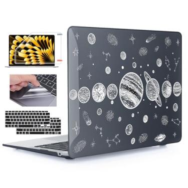 Imagem de YSCLBAHUK Capa compatível com MacBook Air de 13 polegadas 2021 2020-2018 M1 A2337 A2179 A1932 com tela Retina e Touch ID, capa rígida com capa de teclado + película de tela + filme trackpad, corpo