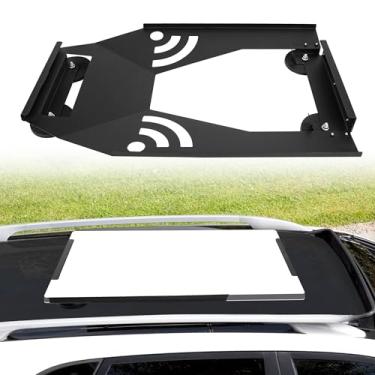 Imagem de NovaKits Kit de montagem de telhado plano Starlink Gen 3, kit de montagem de teto magnético de liberação rápida Starlink padrão para trailers, vans, barcos, caminhões (preto)