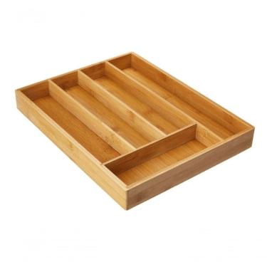 Imagem de Porta Talheres Com Divisórias Ecokitchen Bambu 28x35 Cm - Mimo Style - Bm1316