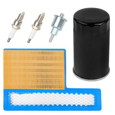 Imagem de Filtro de ar, filtro de óleo e filtro de combustível com vela de ignição compatível com Onan RV QG Generators 5500 7000, HGJAA HGJAB HGJAC e Marquis Gold/RV QG Marquis Platinum QG EFI substitui #