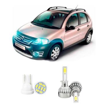 Imagem de Lampada Led Farol Baixo Citroen C3 2009 A 2012 20000lm - V10, Branco