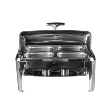 Imagem de Rechaud inox 4 cubas 9 Litros banho-maria tampa giratória basculante Richoa