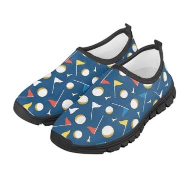 Imagem de Doojoayie Tênis masculino sem cadarço respirável para crianças ativas sapatos esportivos de verão, Bandeira de bola de golfe, 15