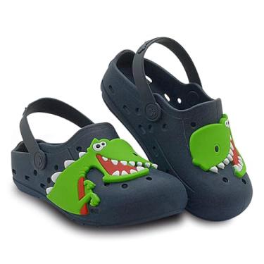Imagem de Sandália Babuche Infantil Menino Dinossauro Estilo e Diversão para seu Pequeno (Marinho, BR, Criança de 4 a 8 anos, Numérico, 30)