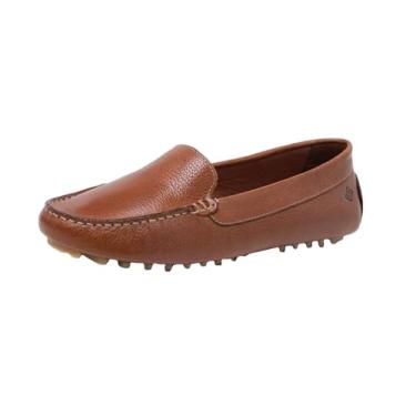 Imagem de 15201LCS Mocassim Feminino em couro estilizado driver forrado em couro (Caramelo, BR, Adulto, Numérico, 39)