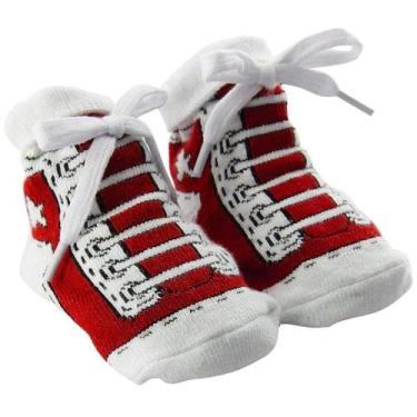 Imagem de Meia Para Bebês Tênis Sapatinho Antiderrapante 0 a 12 Meses - Genérico
