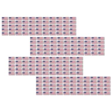 Imagem de Decalques de vinil 200 EUA bandeira americana 1,90 cm Orgulhosamente compre bandeiras americanas prateleiras de loja de viagem Display Business Retailer Price Tag Add On Stickers (conjunto de 200