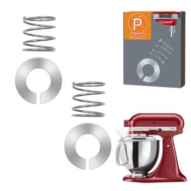 Imagem de Ajuste de mola e arruela de aço inoxidável compatível com acessórios de batedeira KitchenAid, peças de reposição para misturador se encaixam em modelos de cabeça inclinada e elevação de tigela