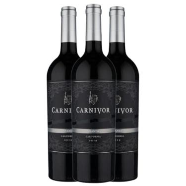 Imagem de Kit 3 Garrafas Vinho Tinto Carnivor Zinfandel 750ml