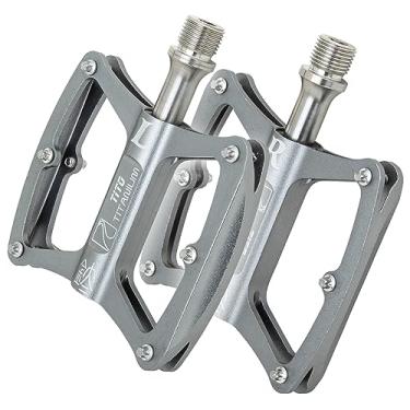 Imagem de Pedal de bicicleta TiTo com liga de alumínio Pedais de bicicleta e eixos de titânio para MTB e bicicleta de estrada (cor de titânio)