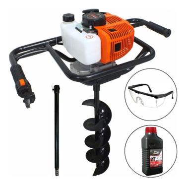 Imagem de Perfurador De Solo Vulcan Vps520 S com Broca 80x15 cm + Extensor 60cm + Oleo Toyama 2T