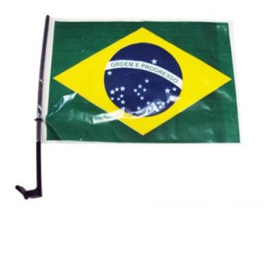Imagem de Bandeira Brasil Suporte Carro Copa Mundo 30x43cm - 01 unid - PB Festas
