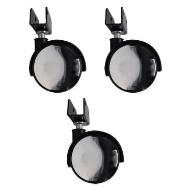 Imagem de Kit 3 Rodízios Com Chapa U Sem Trava Com Face Espelhado